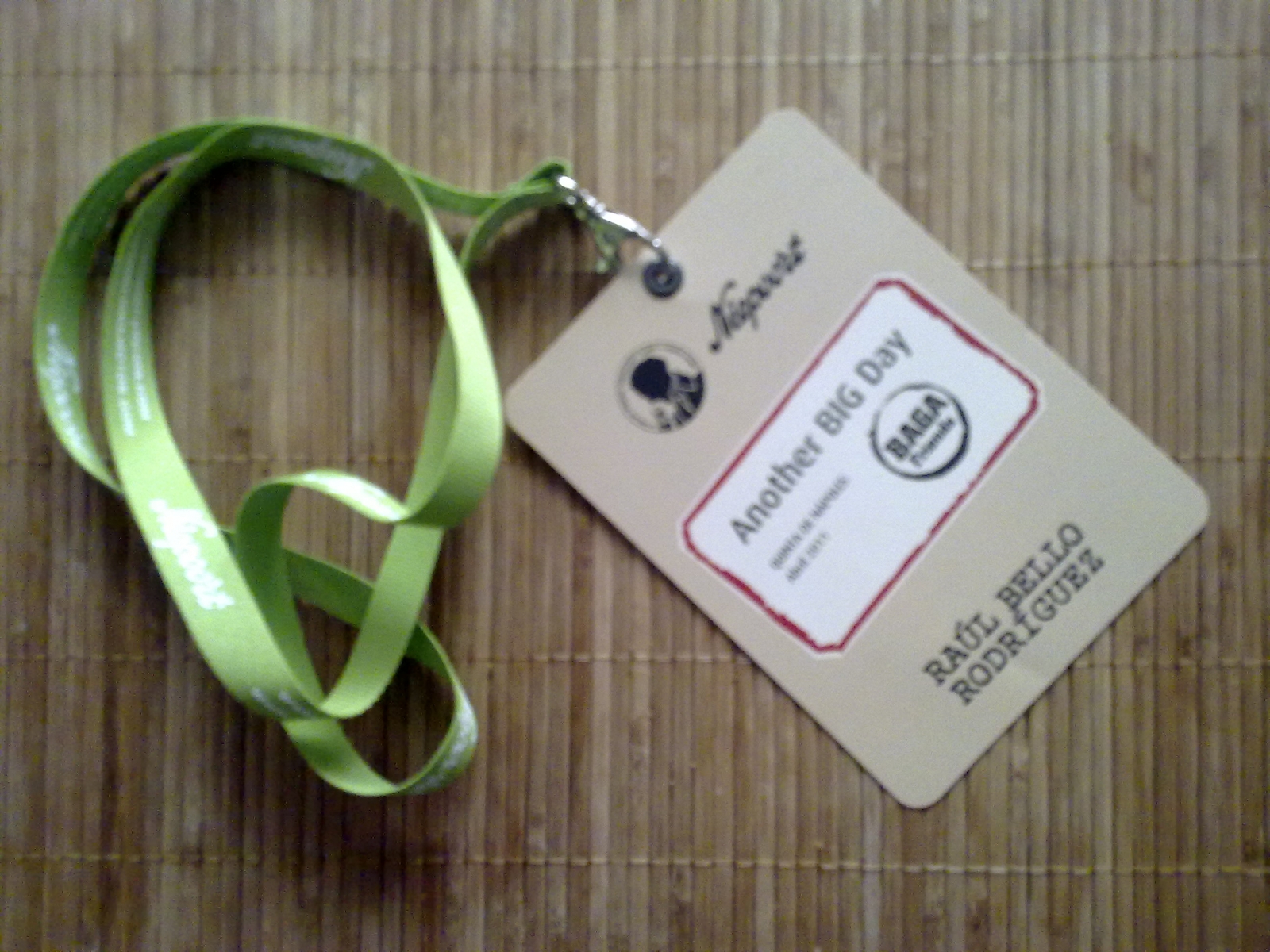 Acreditación del evento