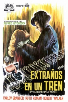 Poster Extra�os en un Tren
