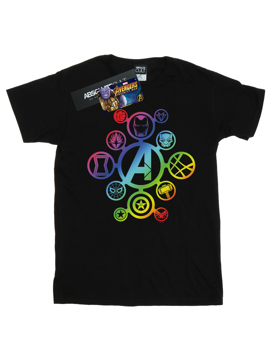 Marvel Boys Avengers Infinity War Rainbow Icons T-Shirt