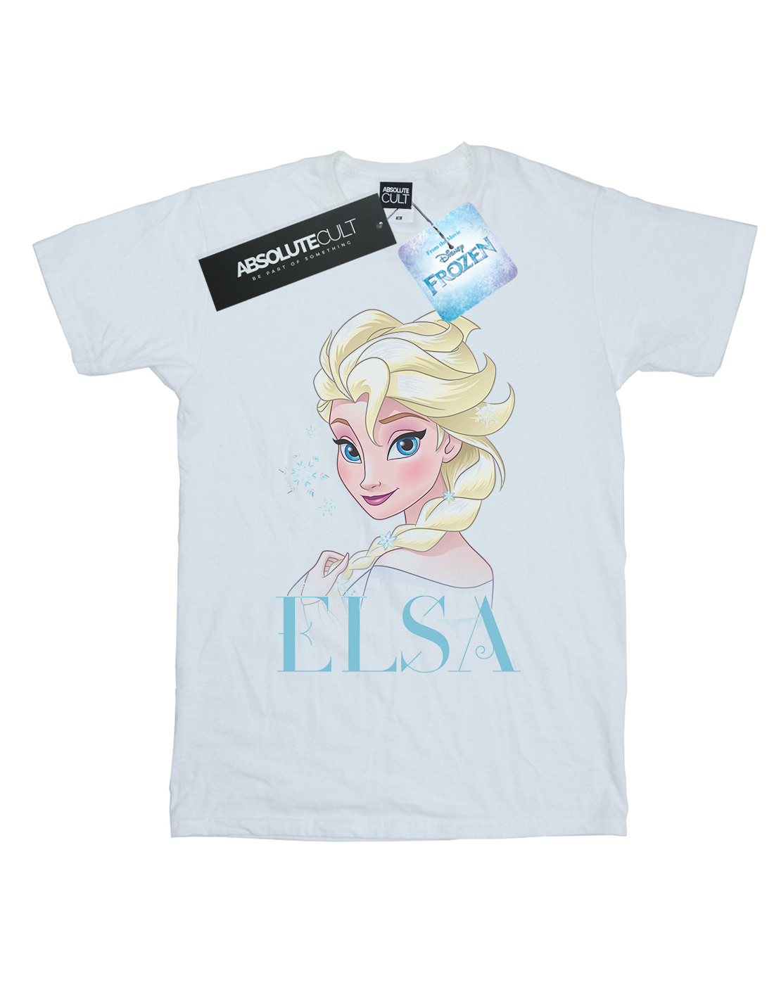 Disney Women/'s Frozen Elsa flocon de neige Portrait Coupe Boyfriend T-Shirt