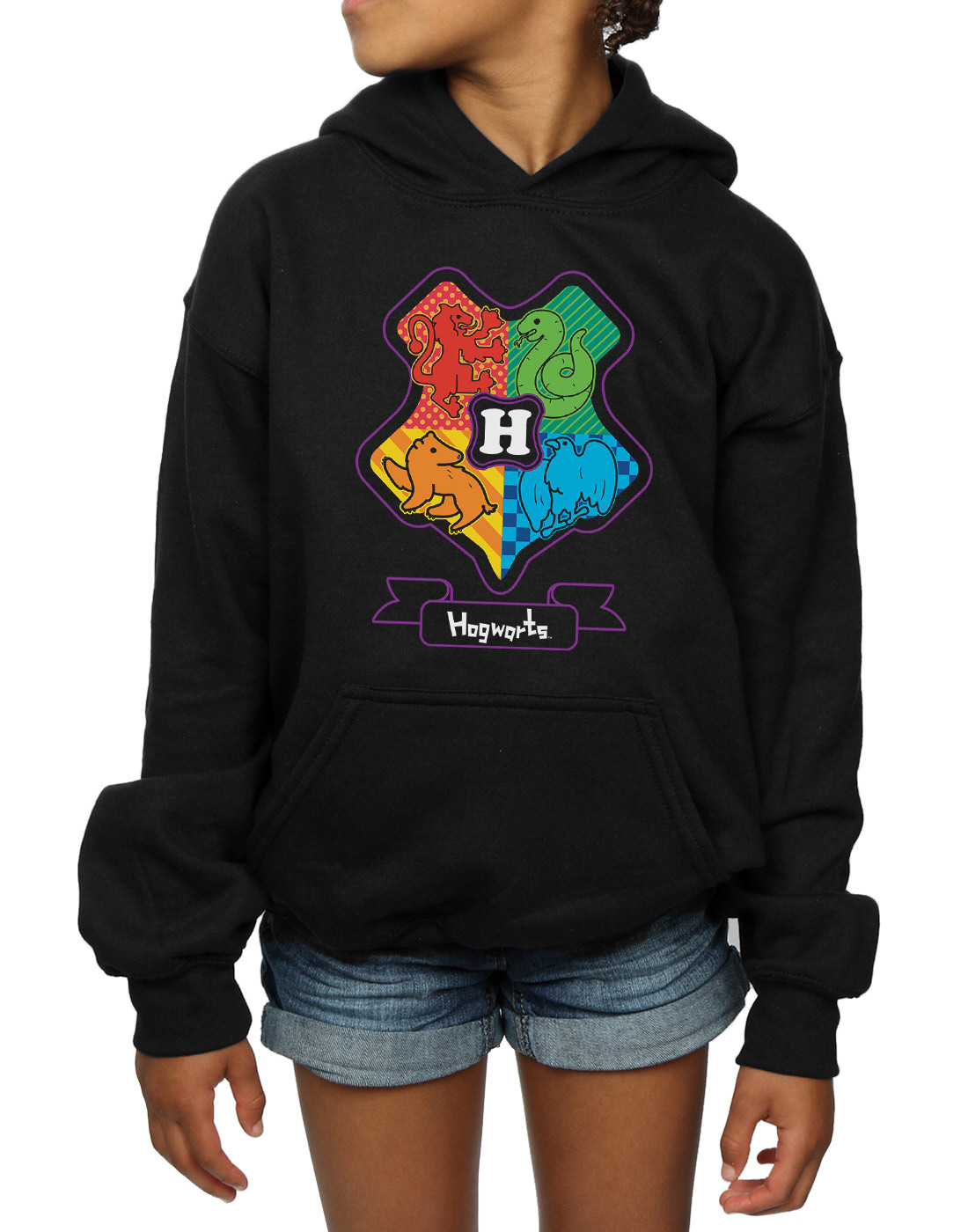 Harry Potter Girls Hogwarts Junior Crest Hoodie