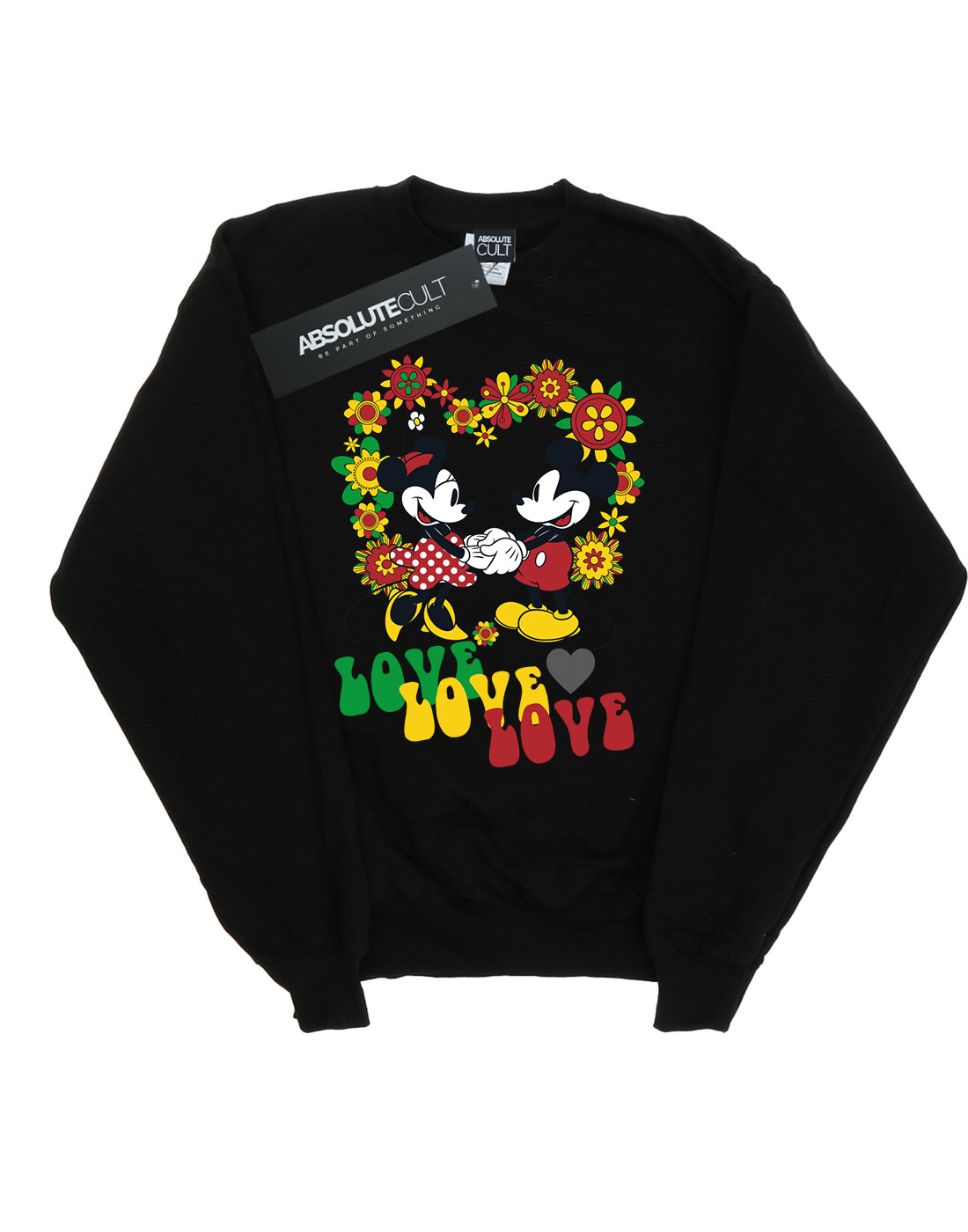 Disney Para Hombre De Mickey Y Minnie Mouse Hippie Amor Sudadera
