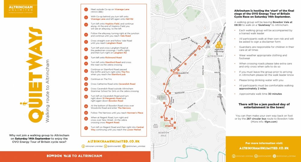 Quietways - walking routes to Altrincham