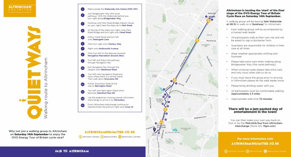 Quietways - walking routes to Altrincham