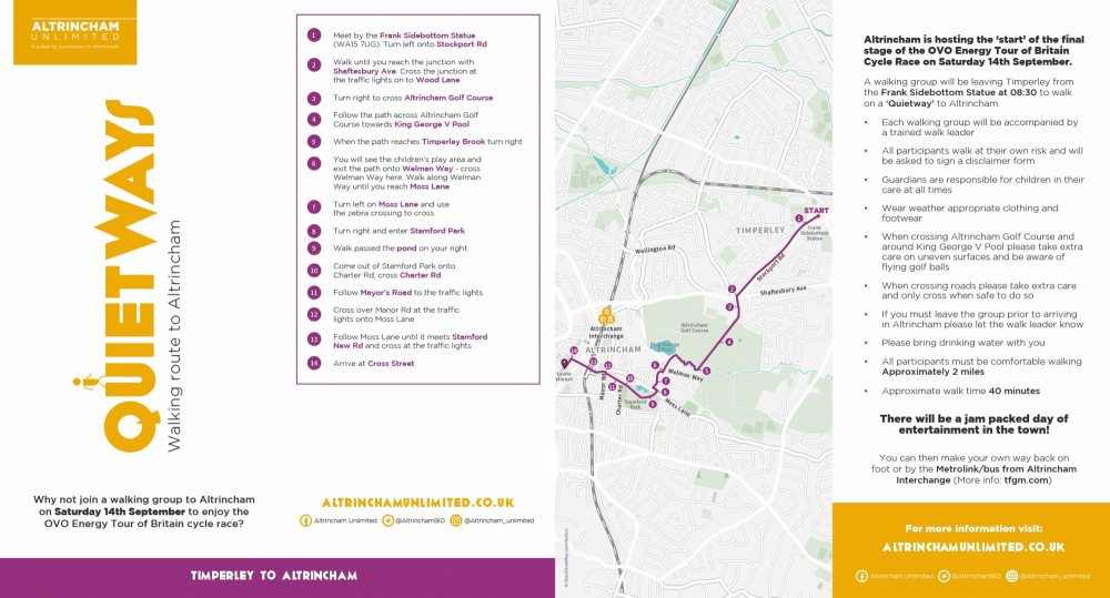 Quietways - walking routes to Altrincham