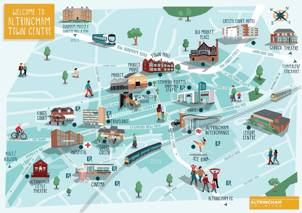 New Altrincham town centre map