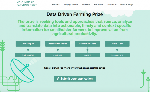 Data Driven Farming Prize Website Screenshot Data Driven Farming Prize Website Screenshot