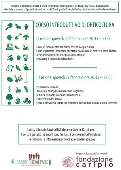Corso introduttivo all'Orto