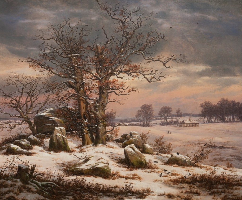 J.C. Dahl: Vinterlandskab ved Vordingborg, 1829