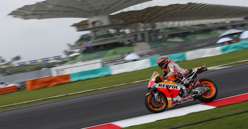 Marc Márquez rodando en Malasia