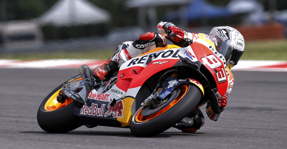 Marc Márquez rodando en entrenamiento