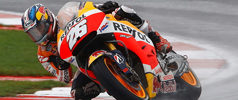 Dani Pedrosa en su moto