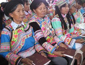 ladies finally receive Bibles