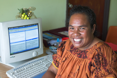 Translator uses Paratext software