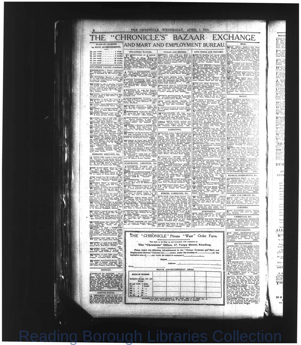 Berkshire Chronicle Reading Saturday, April 4, 1914. Pg 2 Berkshire Chronicle Reading Saturday, April 4, 1914. Pg 2