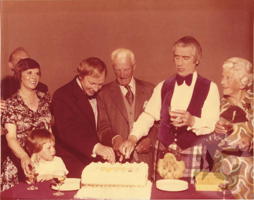 Photograph - Gaiety Whirl 1979 - Johnny Beattie; Leslie Popplewell; Bernard Cotton; Vida Cotton; Mrs Leslie Popplewell; Simon Cotton Photograph - Gaiety Whirl 1979 - Johnny Beattie; Leslie Popplewell; Bernard Cotton; Vida Cotton; Mrs Leslie Popplewell; Simon Cotton