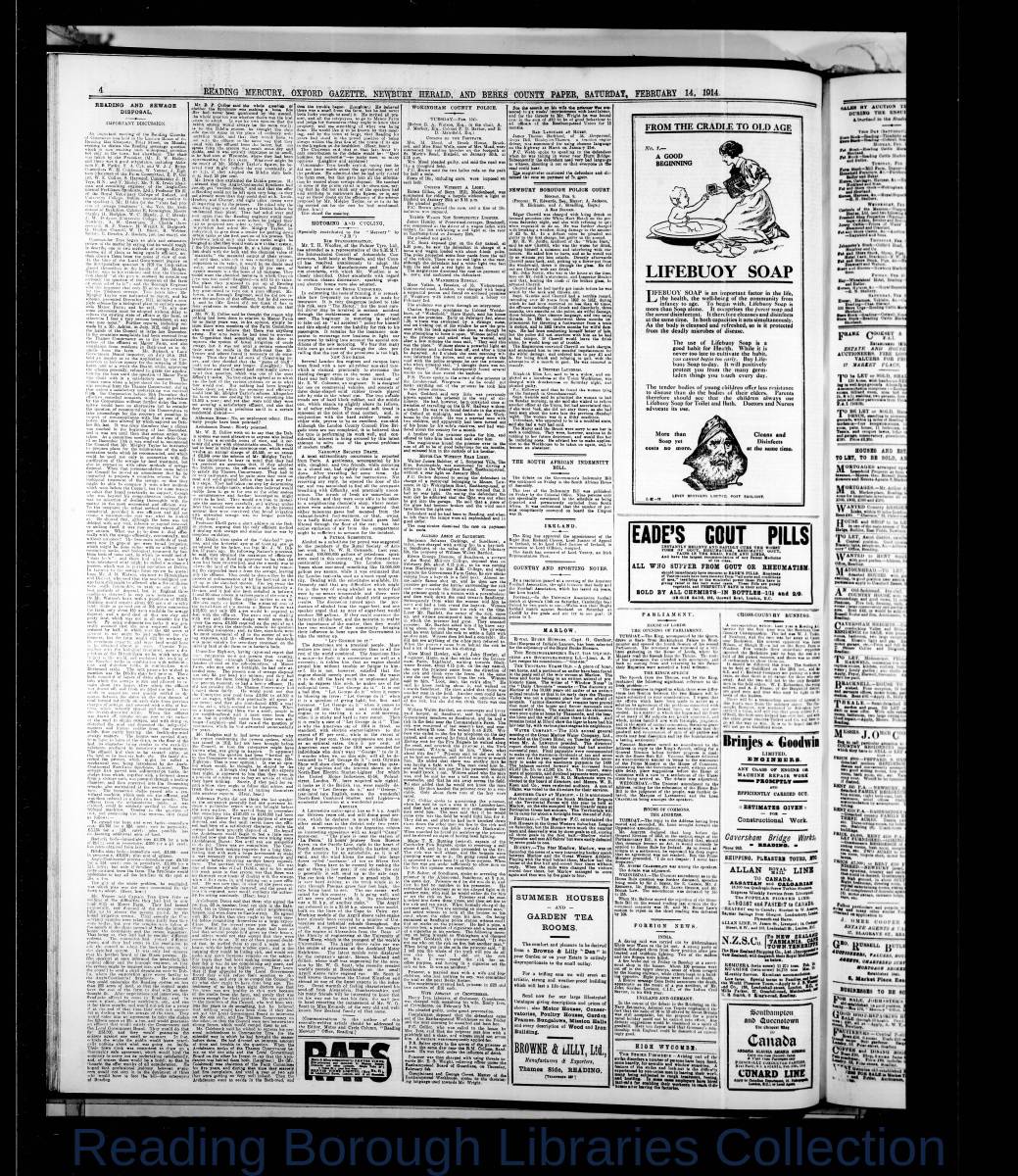 Reading Mercury Oxford Gazette Saturday, February 14, 1914 Pg 4 Reading Mercury Oxford Gazette Saturday, February 14, 1914 Pg 4