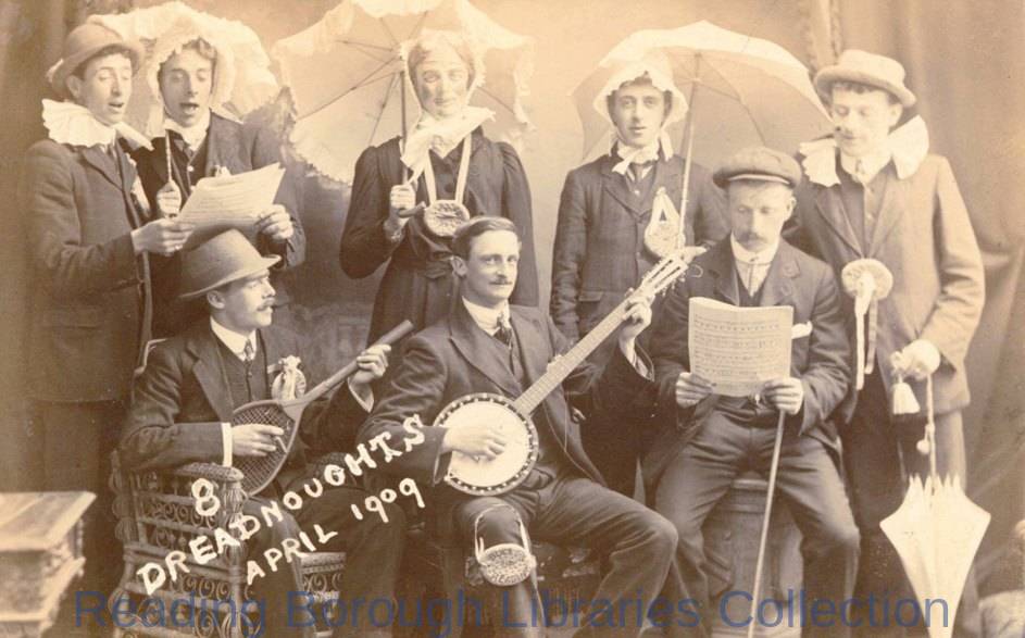 The Eight Dreadnoughts concert party, April 1909. The Eight Dreadnoughts concert party, April 1909.