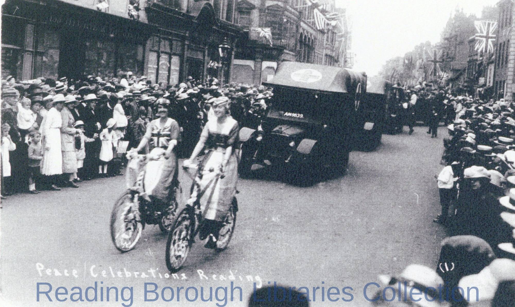 The peace celebrations in Friar Street, Reading, 1919 The peace celebrations in Friar Street, Reading, 1919