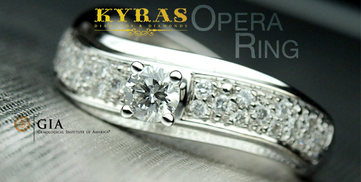 Opera Ring with a Solitaire Diamond