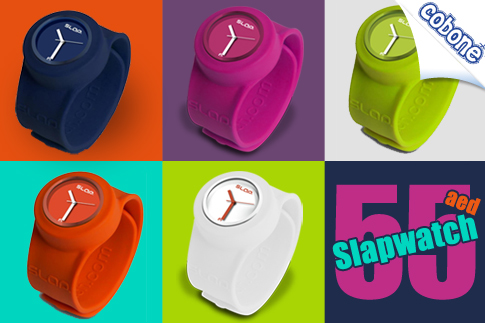 Keep up with the times and get yourself a funky slap watch with an interchangeable face for AED 55 (Value AED 120) – 9 colours available!