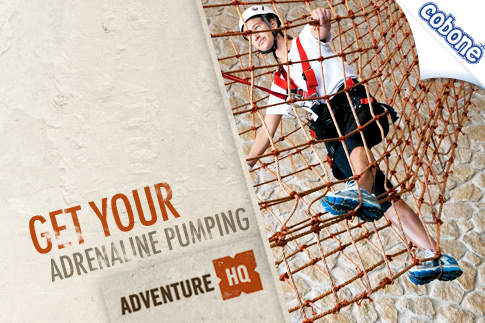Get your adrenaline pumping with a visit to The Adventure Zone at Adventure HQ including access to the Climbing Pinnacle, Cable Climb, Chill Chamber and Discovery Lounge for AED 25 (Value AED 50) – Challenge yourself! 
