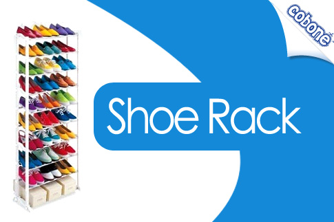 Store up 20 pairs of shoes in a remarkably stable and easy assembled Metallic shoe rack from Al Warda Al Zarqa General Trading LLC for AED 35 (Value AED 80) –  Storing your shoes conveniently leaving your room spacious!