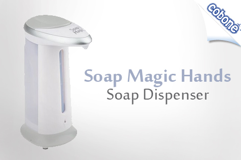 Sanitize your hands with the advance and convenient Soap Magic Hands- Free Soap Dispenser by HST Dubai for AED 75 (Value AED 250) – Container is designed to be multi purposed! 