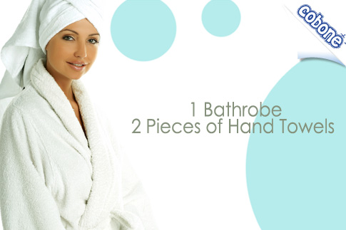 Finish bathing or washing up with a luxurious and stylish bathrobe and 2 hand towels with fine embroidery from Irshadat for AED 120 (Value AED 300) – Hotel quality bathroom essentials and available in white color!
