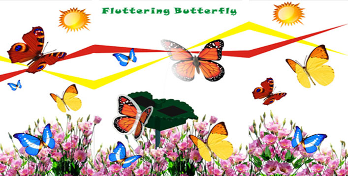 Solar Fluttering Butterfly Decoration 