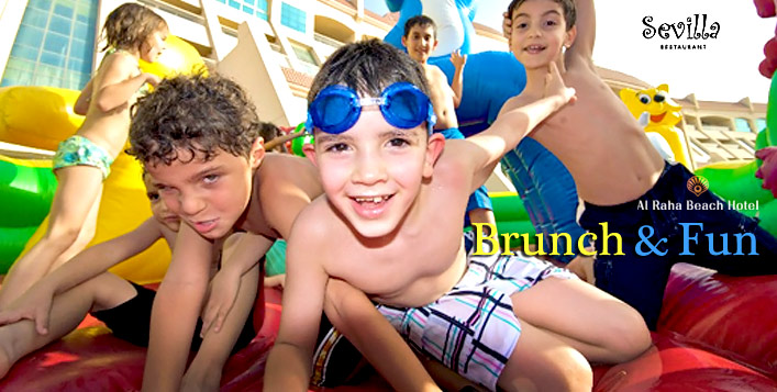 Kids, Enjoy Brunch with Poolside Fun
