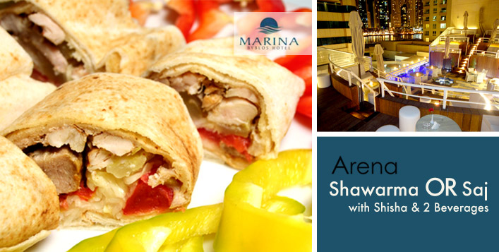 Enjoy 2 House Beverages, Shisha + Shawaramas