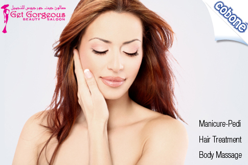 Get Gorgeous Salon gives you an incredible package of manicure pedicure, hair treatment and therapeutic massage with an AED 104 just for the Cobone Ladies!