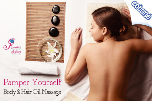 Pamper yourself with a full body massage, hair oil massage, wash and blow-dry for AED 139 from Jamalich Beauty Salon (Value AED 330) – De-stressing time!