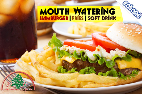 Savour a delicious Burger with French Fries, Coleslaw and a Soft Drink for AED 15 from Lebanese Express (Value AED 33) – Choose between Chicken and Beef!