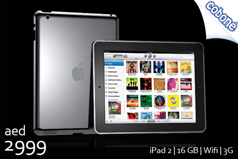 Get a 16GB iPad 2 with Wi-Fi and 3G for AED 2999 (Value AED 3800) – App-solutely Amazing!