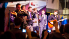 The Overtones on stage