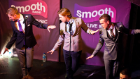 Working the stage!
