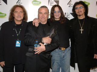PA - Black Sabbath in 2011.  (left to right) bassist Geezer Butler and drummer Bill Ward, singer Ozzy Osbourne and guitarist Tony Iommi. 