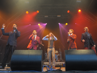 The Overtones performing at the Blackpool Illuminations Switch On 2011