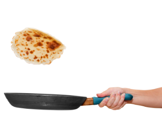 Tossing a pancake