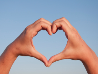 Hands in the shape of a heart