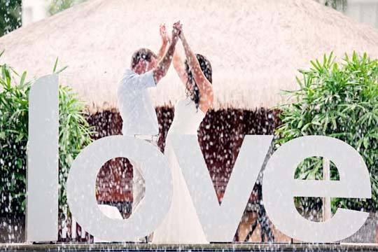 Letras para eventos (bodas, bautizos, celebraciones, etc) en 3D y tamaño XXL.