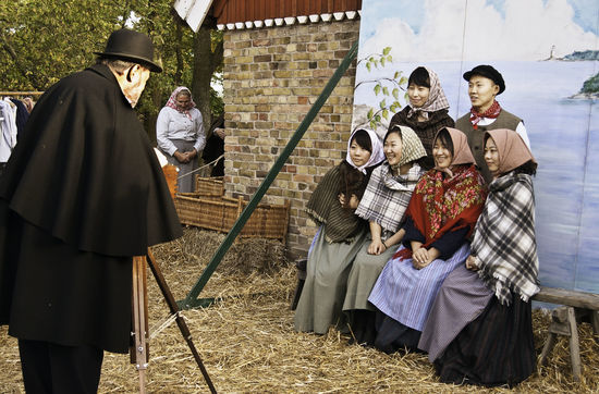 Höstmarknad på Skansen Gammaldags fotografi, höstmarknad på Skansen