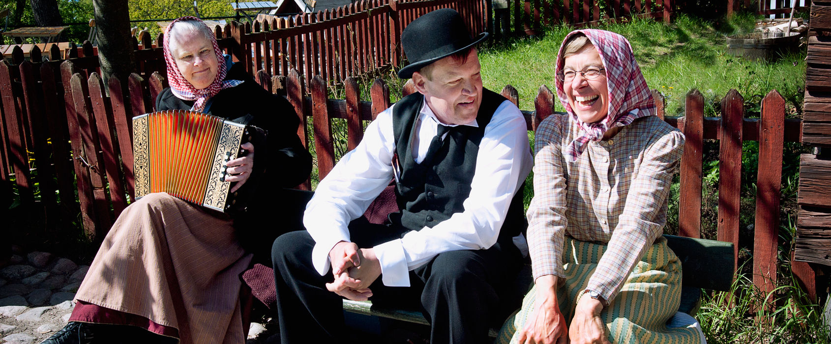 Stadsliv Dragspelsmusik i Stadskvarteren på Skansen