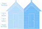 Beach hut card