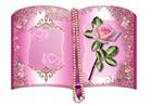 Book pink rose b-DWJ