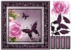 8x8 Roses with Butterflies