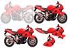 Red Motorbike Shaped Stacker Card
