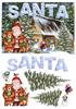 snow santa a5 card front & decoupage